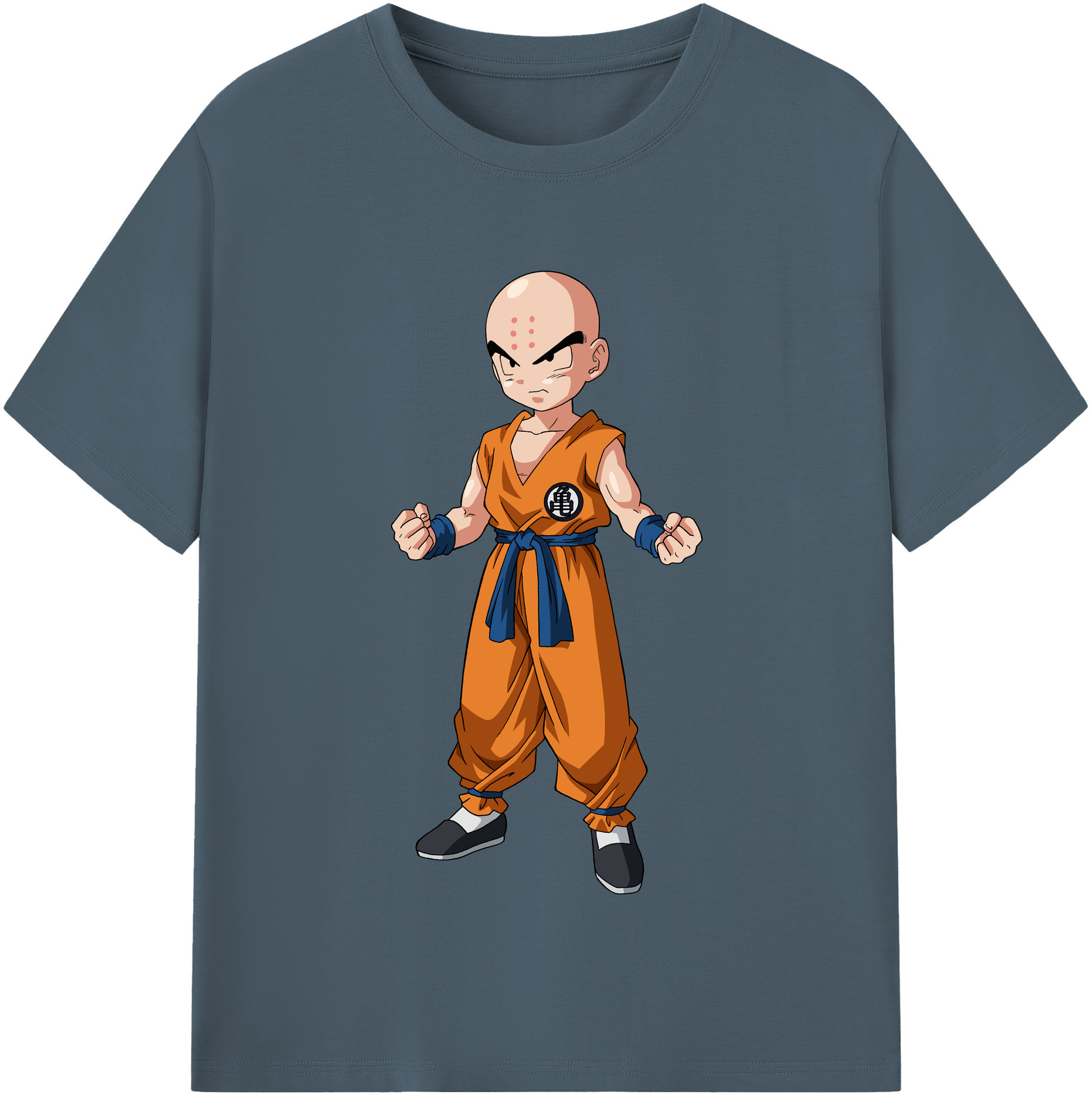 （画像用） ドラゴンボール クリリン DRAGON BALL krillin 綿100％半袖Tシャツ（フロントプリント）